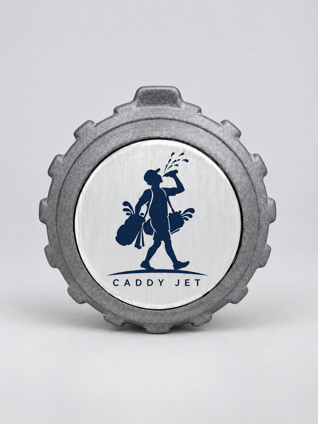 Current working CaddyJet prototype with the approved CaddyJet face mark