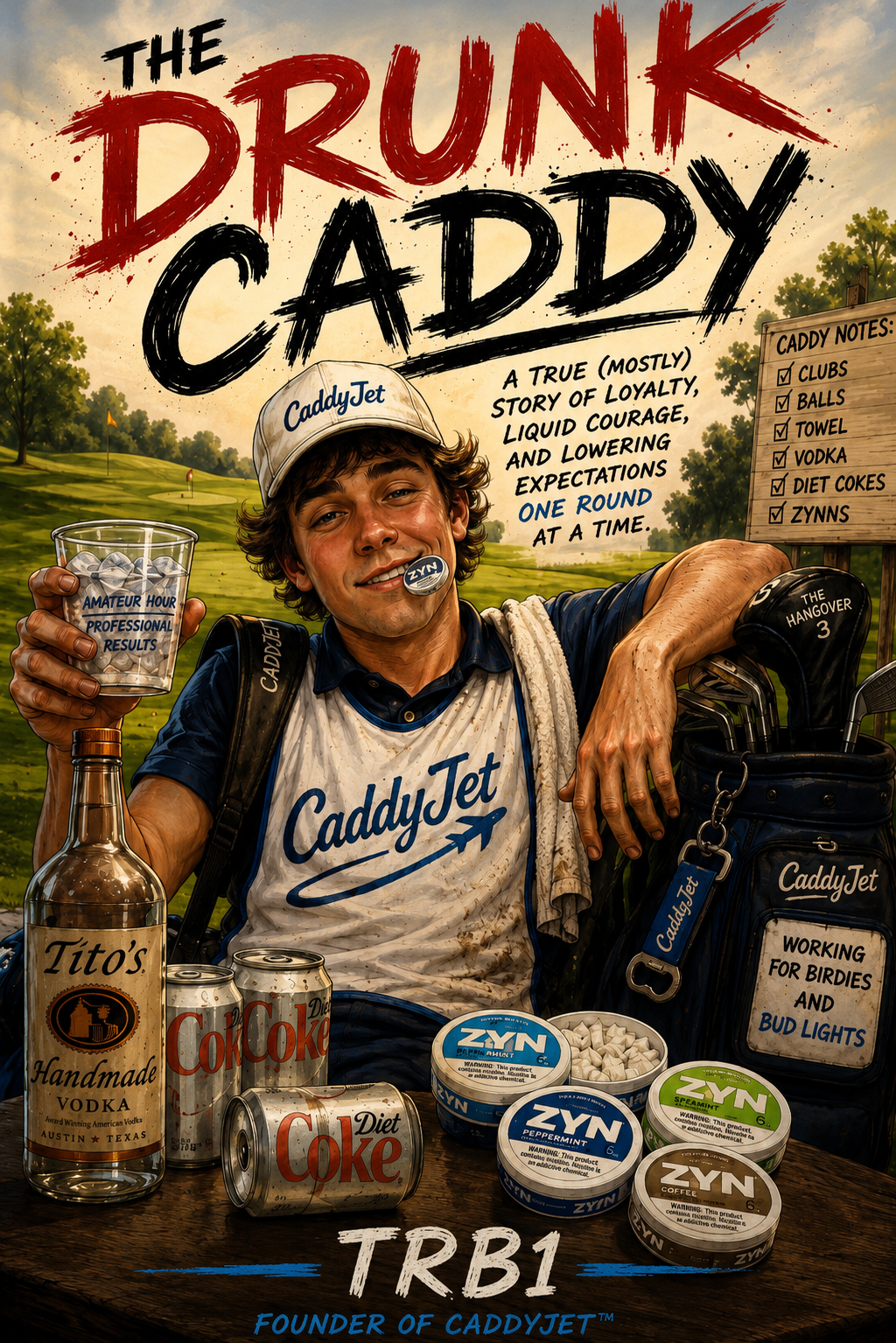 The Drunk Caddy book cover by TRB1
