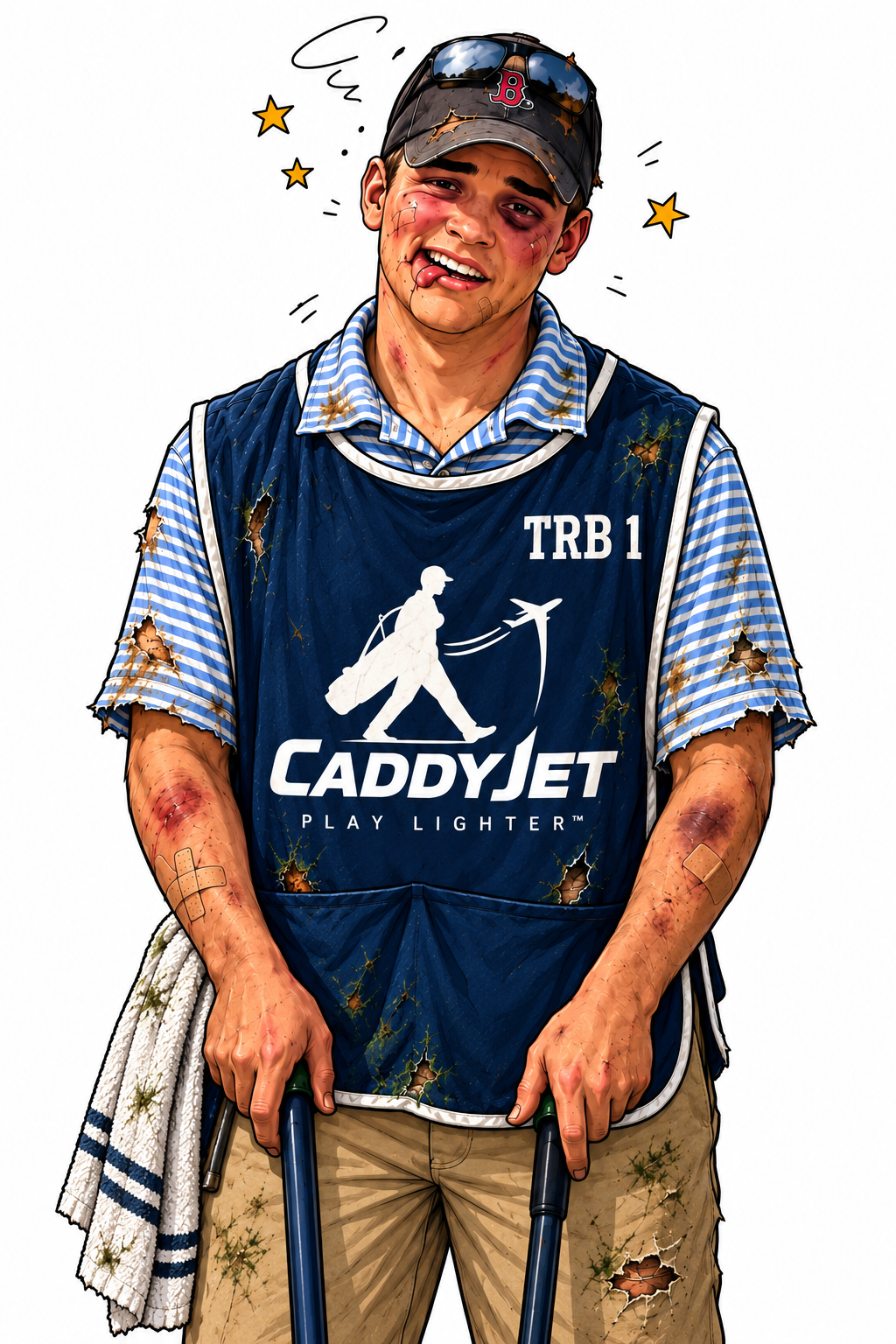 TRB1, the original beat-up Drunk Caddy cartoon character